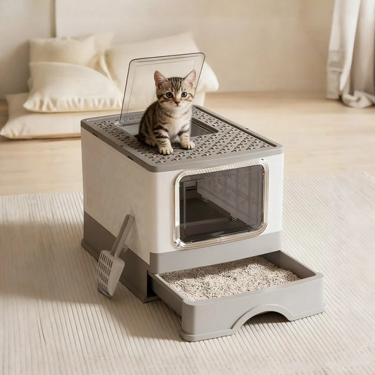 Bonvovo End Messy Floors Top-Entry Litter Box
